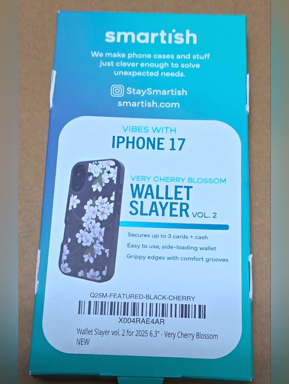 Smartish iPhone 16 Pro Wallet Case - Wallet Slayer Vol. 2 Very Cherry Blossom